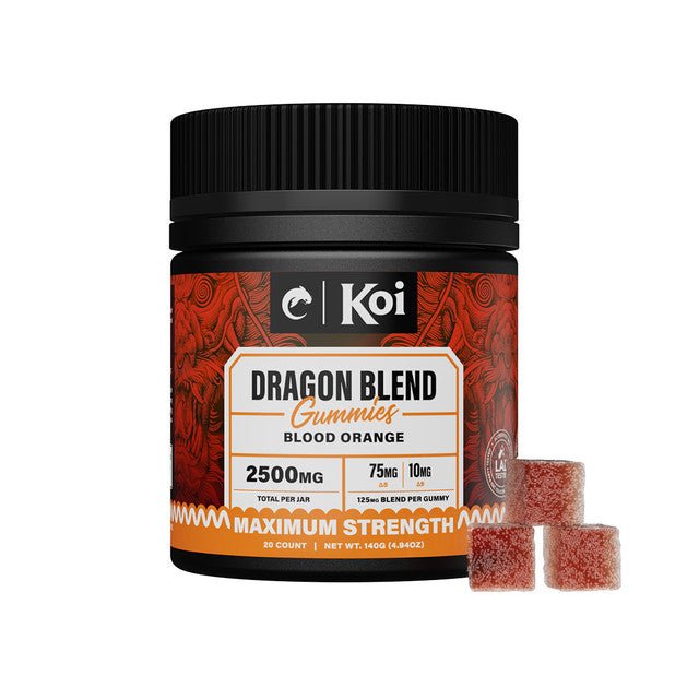 Koi Dragon Blend Gummies - 2500mg - Blood Orange - 20ct - Bandit Distribution