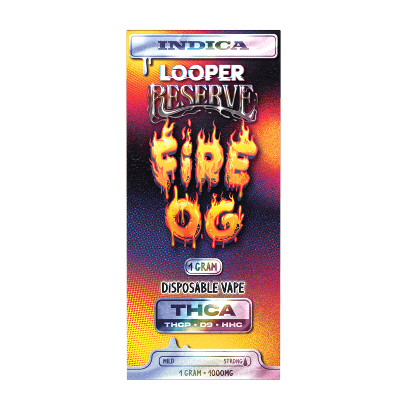 Looper Reserve 1g Disposable - THCA - THCP - HHC - D9 - Fire OG - Bandit Distribution