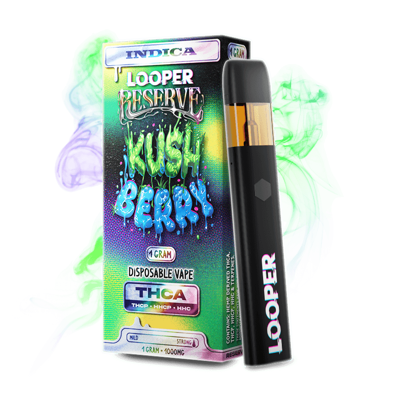 Looper Reserve 1g Disposable- THCA-THCP-HHC-D9 - Kush Berry Strain Bandit Distribution Looper Reserve 1g Disposable- THCA-THCP-HHC-D9 - Kush Berry Strain Bandit Distribution