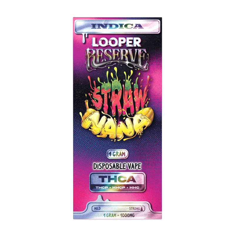 Looper Reserve 1g Disposable - THCA - THCP - HHC - D9 - Strawnana - Bandit Distribution