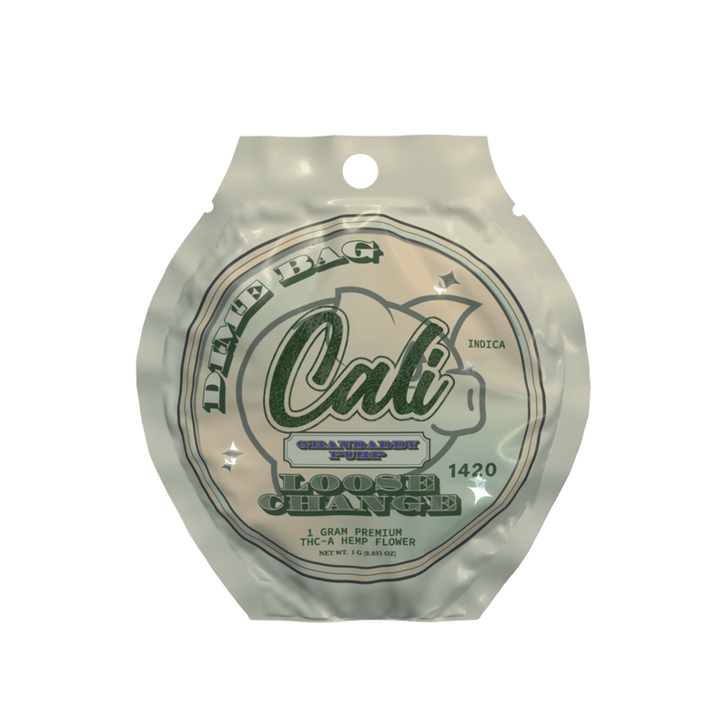Loose Change Dime Bag - 1g Pouch - Granddaddy Purp - 12pk Display - Hemp Wholesaler