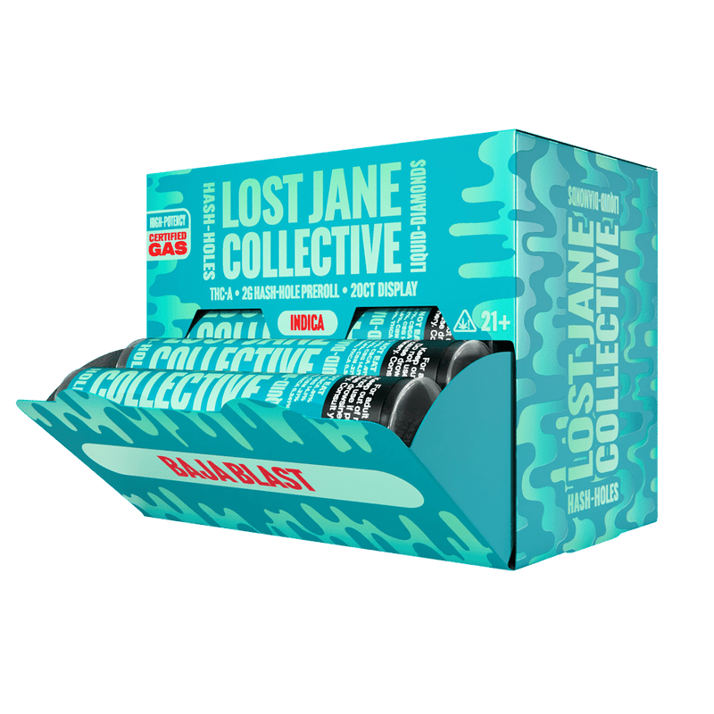 Lost Jane Liquid Diamond Hash Holes - 20ct Display - Baja Blast - Bandit Distribution