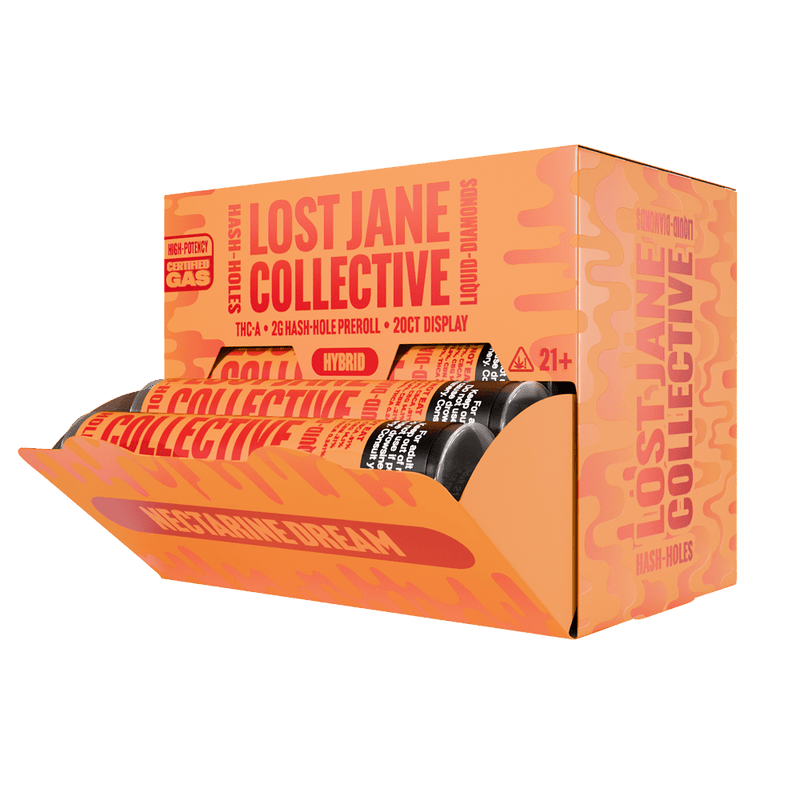Lost Jane Liquid Diamond Hash Holes - 20ct Display - Nectarine Dream - Bandit Distribution