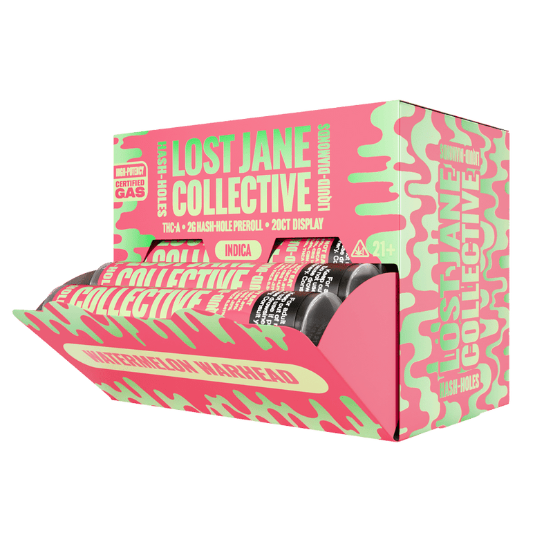 Lost Jane Liquid Diamond Hash Holes - 20ct Display - Watermelon Warhead - Bandit Distribution