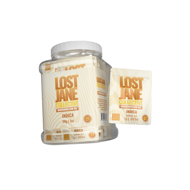 Lost Jane Thca Flower 1g Singles - 28ct Bucket - Marshmallow OG - Bandit Distribution