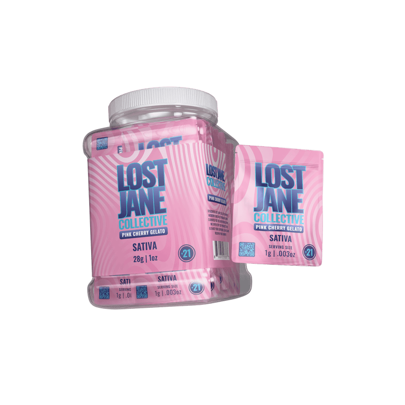 Lost Jane Thca Flower 1g Singles - 28ct Bucket - Pink Cherry Gelato - Bandit Distribution