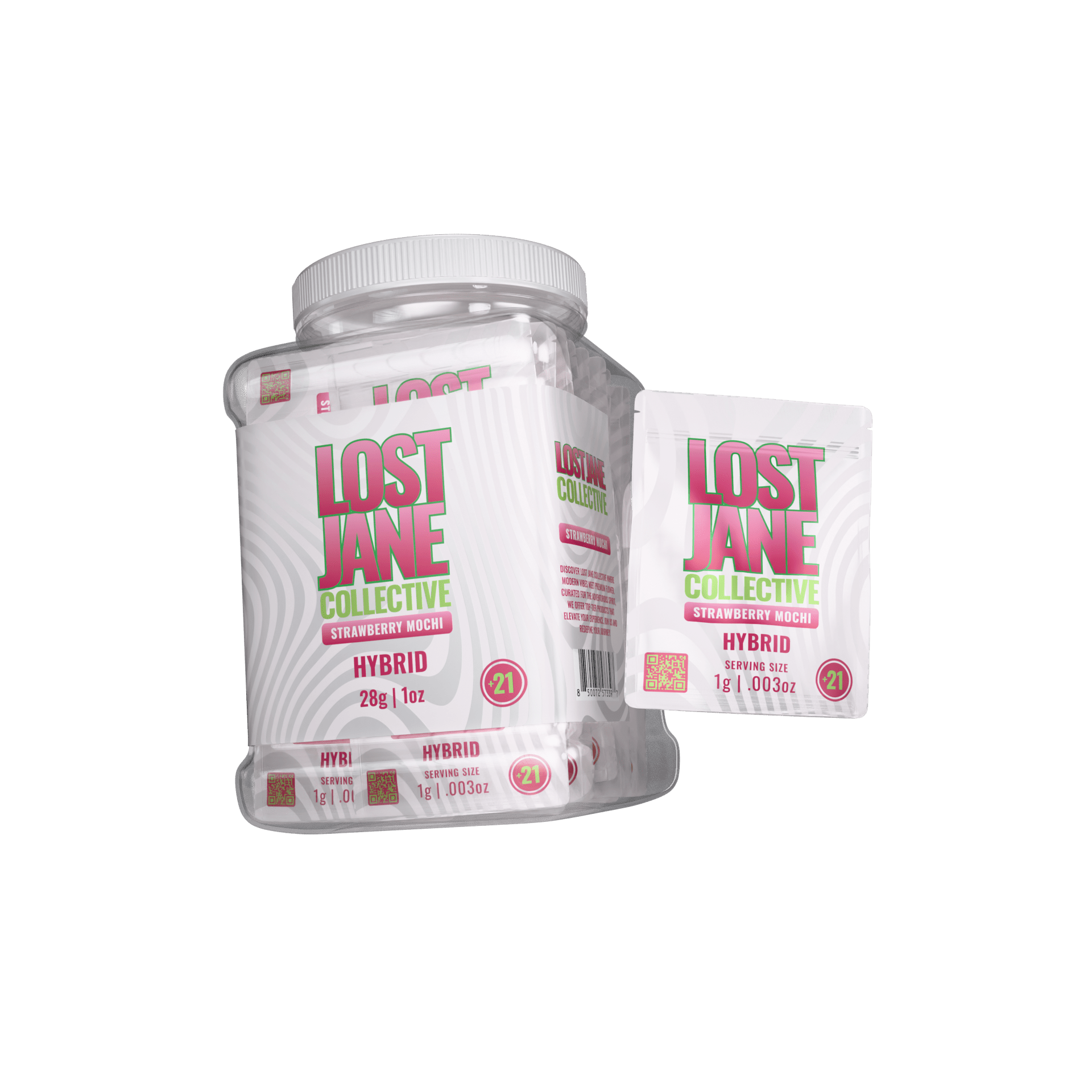Lost Jane Thca Flower 1g Singles - 28ct Bucket - Strawberry Mochi