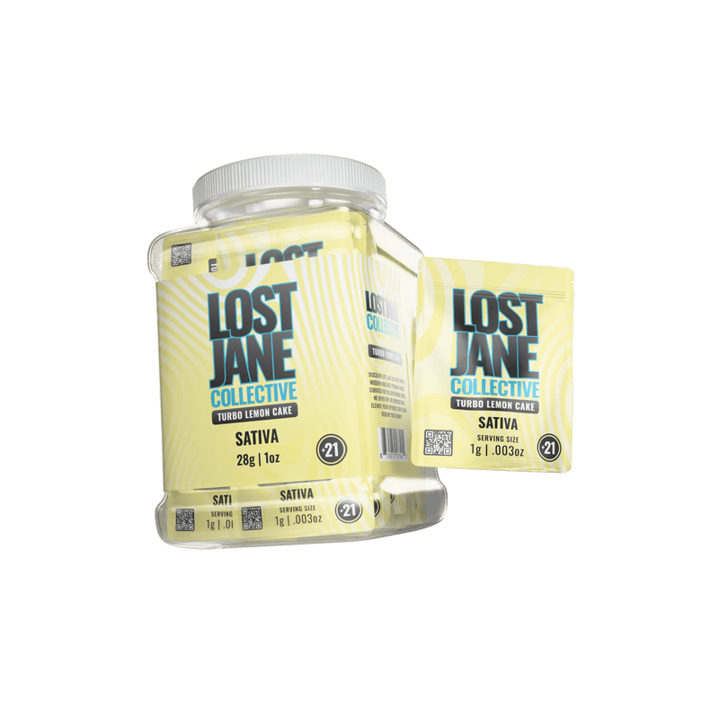 Lost Jane Thca Flower 1g Singles - 28ct Bucket - Turbo Lemon Cake - Bandit Distribution