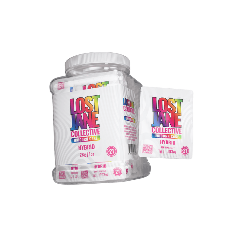 Lost Jane Thca Flower 1g Singles - 28ct Bucket - Unicorn Cake - Bandit Distribution