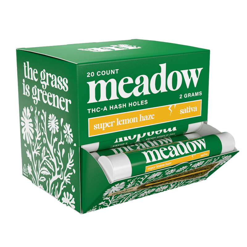 Meadow THCA Hash Holes - 2g - 20 Count Display - Super Lemon Haze - Bandit Distribution