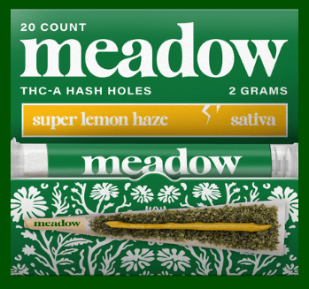 Meadow THCA Hash Holes - 2g - 20 Count Display - Super Lemon Haze - Bandit Distribution