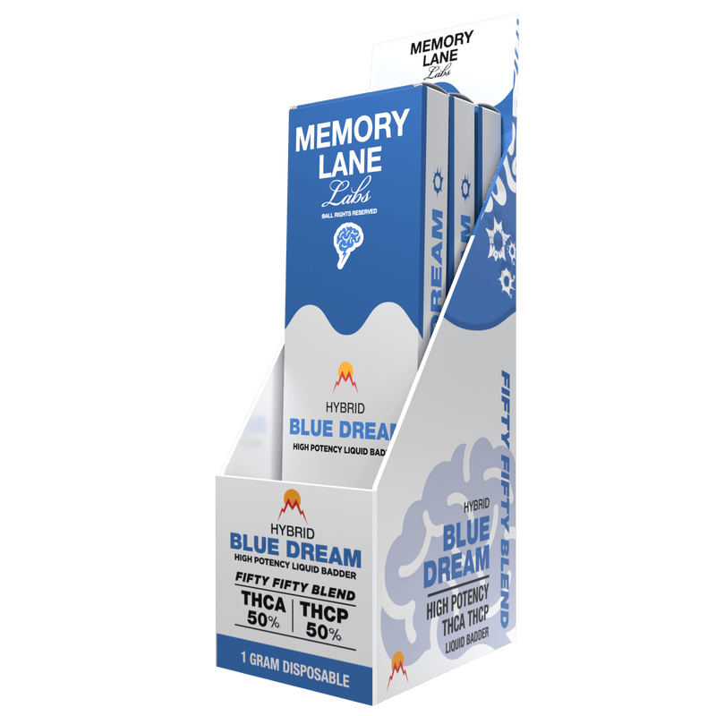 Memory Lane 50/50 THCA + THCP 1g Disposable - Blue Dream - 5ct Display - Bandit Distribution