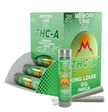 Memory Lane THCA Pre Rolls - 1g Tubed - 20ct Display - King Louis OG - Bandit Distribution