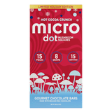 Micro Dot Magic Mushroom Chocolates - 15pc / Bar - 5ct Display - Hot Cocoa Crunch - Bandit Distribution