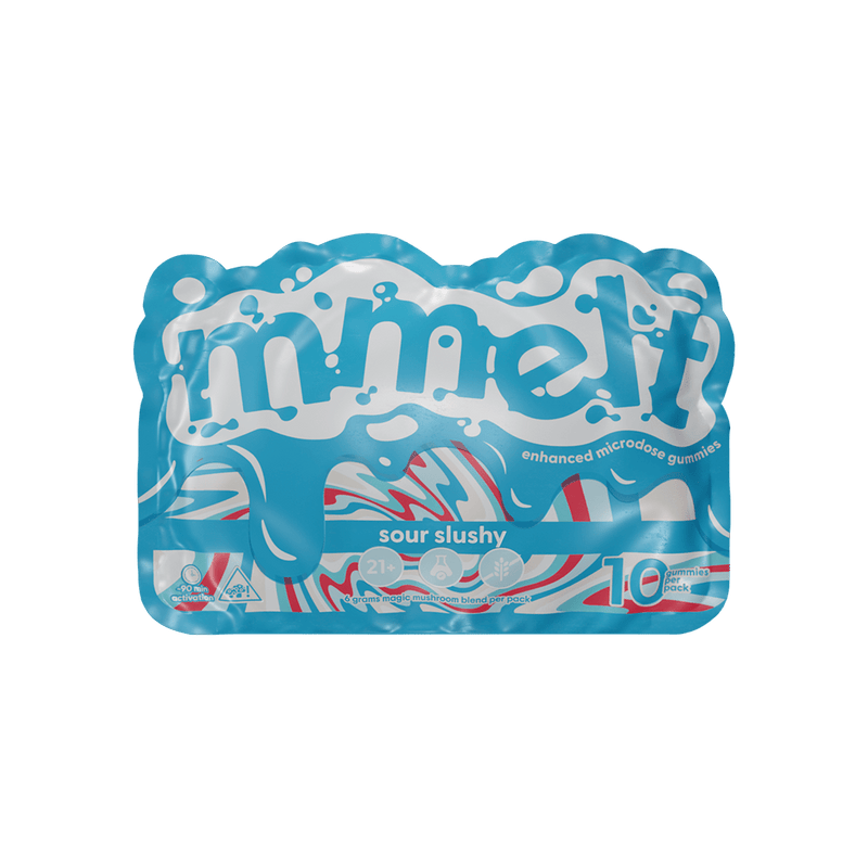 Mmelt Mushroom Gummies - 6g Total - 10ct - Sour Slushy - Hemp Wholesaler