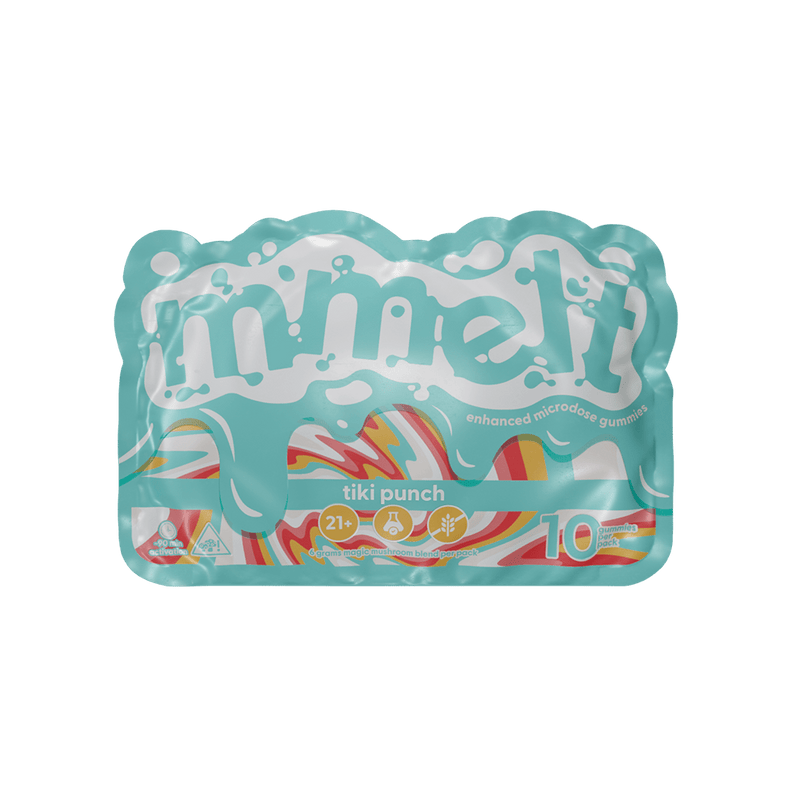 Mmelt Mushroom Gummies - 6g Total - 10ct - Tiki Punch - Hemp Wholesaler