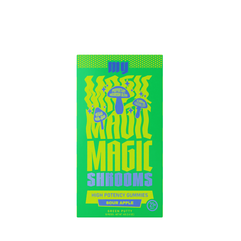 My Magic Shrooms High Potency Gummies - Green Putty - Sour Apple - 10ct - Hemp Wholesaler