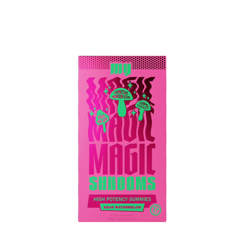 My Magic Shrooms High Potency Gummies - Pink Meanie - Sour Watermelon - 10ct - Hemp Wholesaler