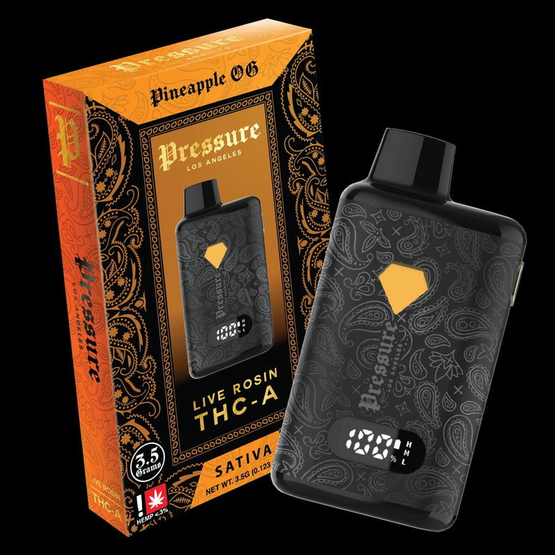 Pressure 3.5G Live Rosin THC - A Disposables - Pineapple OG - Bandit Distribution