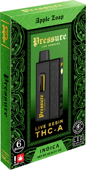 Pressure 6g Live Resin THC-A Disposable - Apple Zoap - Bandit Distribution
