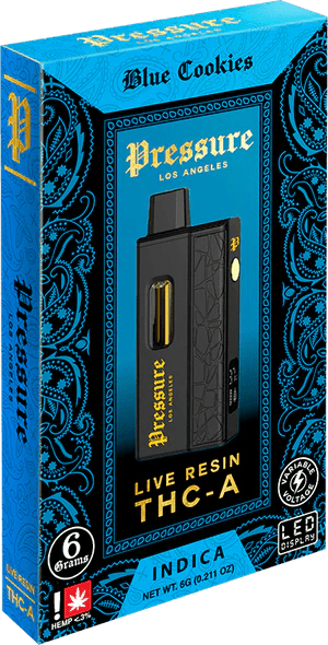 Pressure 6g Live Resin THC-A Disposable - Blue Cookies - Bandit Distribution
