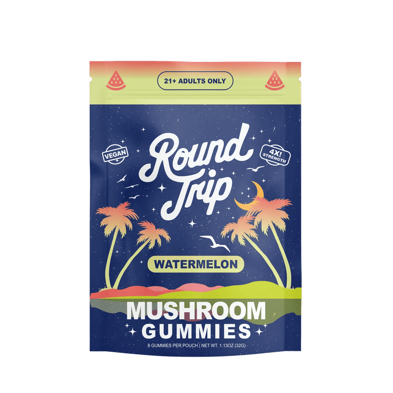 Round Trip 4x Mushroom Gummies - Watermelon - 8pk - Bandit Distribution