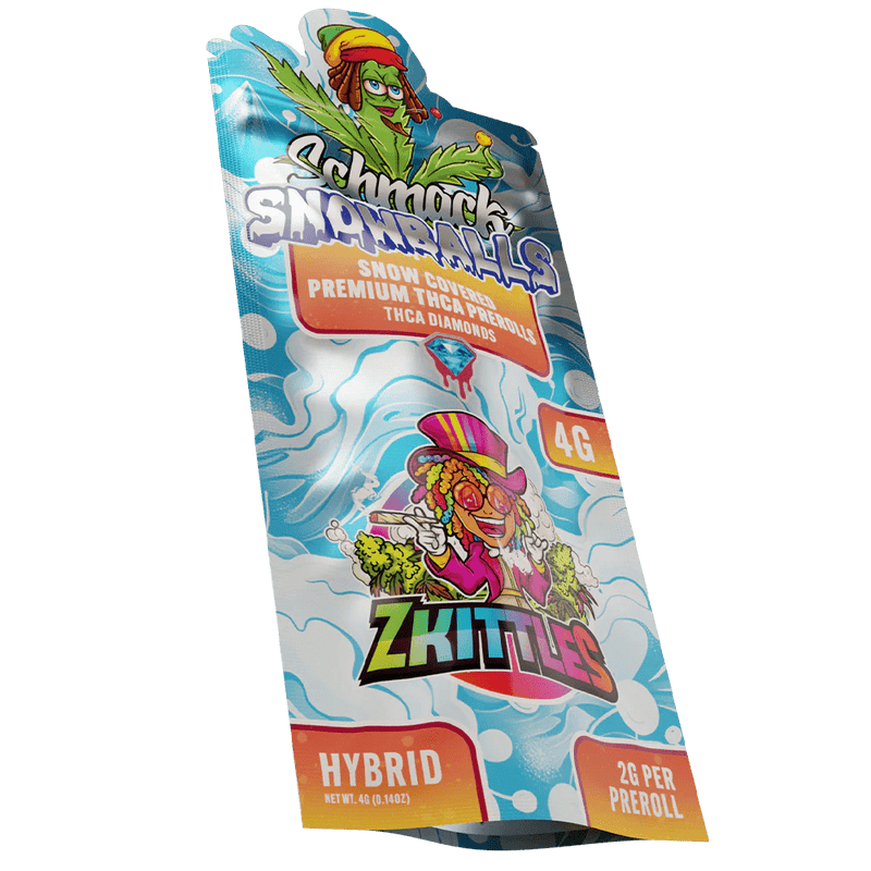 Schmack 2 Pack Snow Prerolls - Zkittles - Hybrid - 10 pack Display - Bandit Distribution
