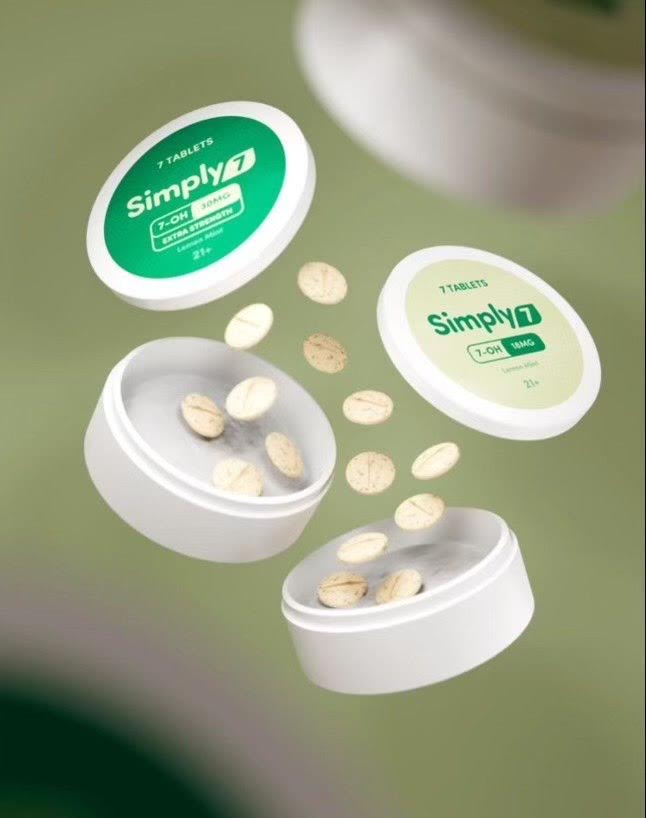 Simply7 - 7-OH Tablets Tins - 15ct - 18mg - 6pk Display Simply7 - 7-OH Tablets Tins - 15ct - 18mg - 6pk Display