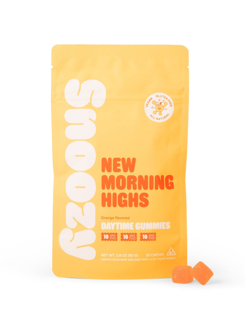 Snoozy Delta 9 THC Energy Gummies (New Morning Highs Daytime Gummies) - 20ct Bag - Bandit Distribution