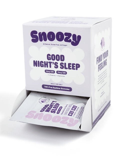 Snoozy Good Night's Sleep: THC - Free Bedtime Gummies - 20 Pack Display - Bandit Distribution