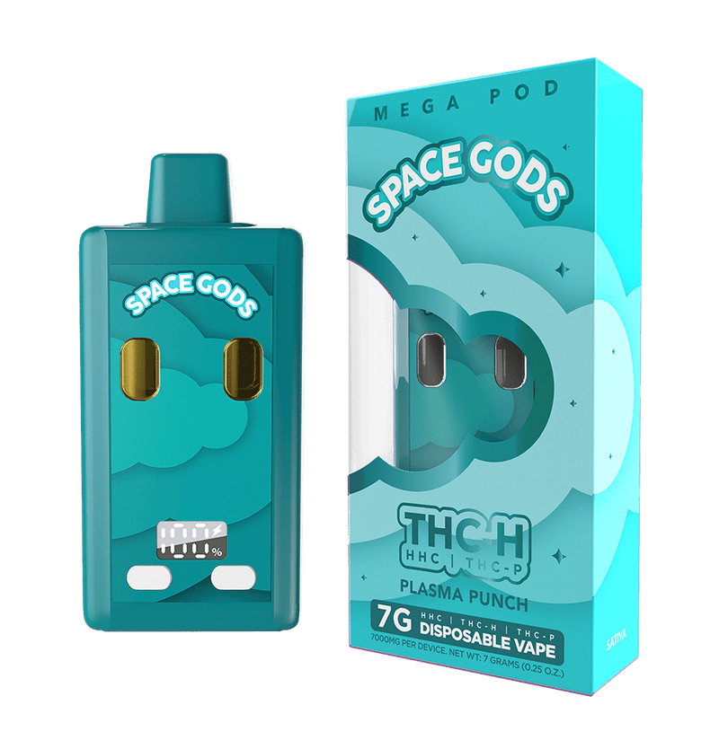 Space Gods Mega Pod - 7g Disposables - THCh/HHc/THCp - Plasma Punch - Bandit Distribution