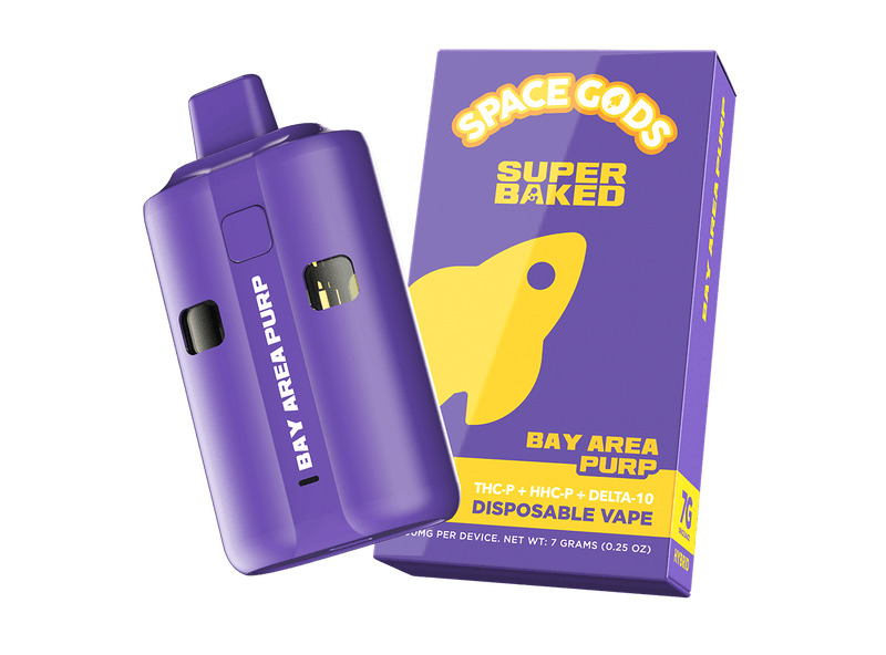 Space Gods Super Baked 7g Thcp+HHCp+D10 Disposables - Bay Area Purp - Bandit Distribution
