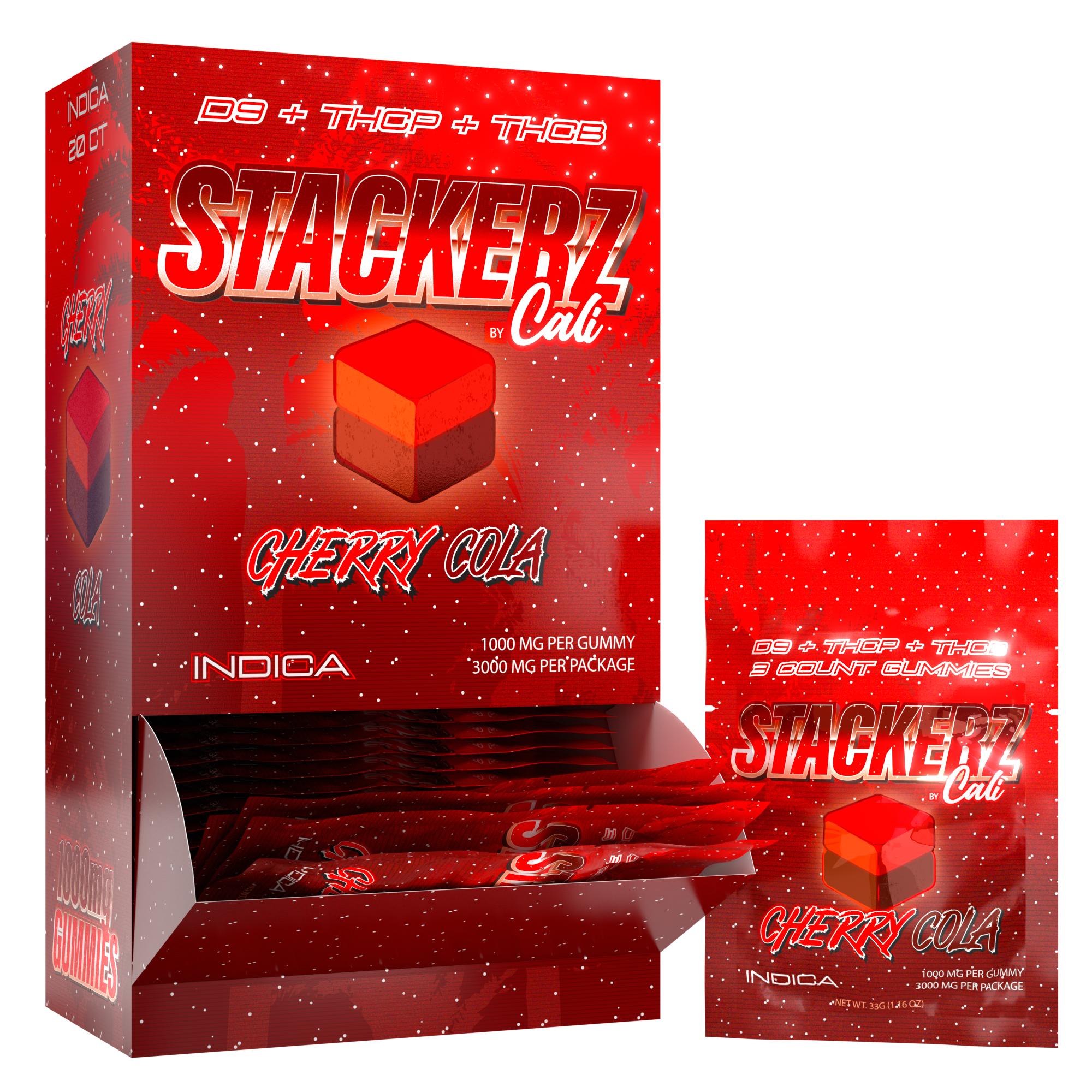Stackers by Cali - D9+THCP+THCB - 3ct Pouch - 20 Pack Display Stackers by Cali - D9+THCP+THCB - 3ct Pouch - 20 Pack Display