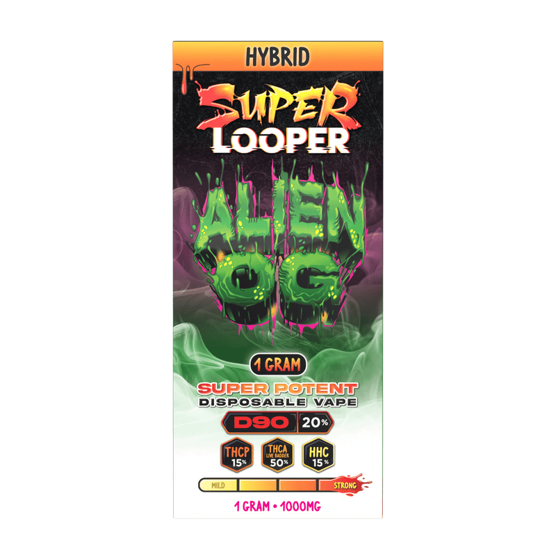 Super Looper THCA - THCP - HHC Super Potent 1g Disposables - Alien OG - Bandit Distribution