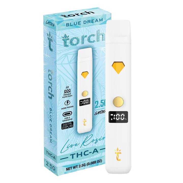 Torch 2.5G THC - A Live Rosin Disposable - Blue Dream (Sativa) - Bandit Distribution