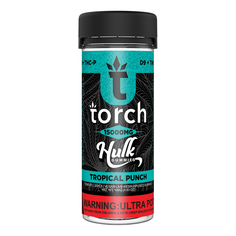 Torch Hulk 15,000 Gummies - D9+Thcp - Tropical Punch - Bandit Distribution