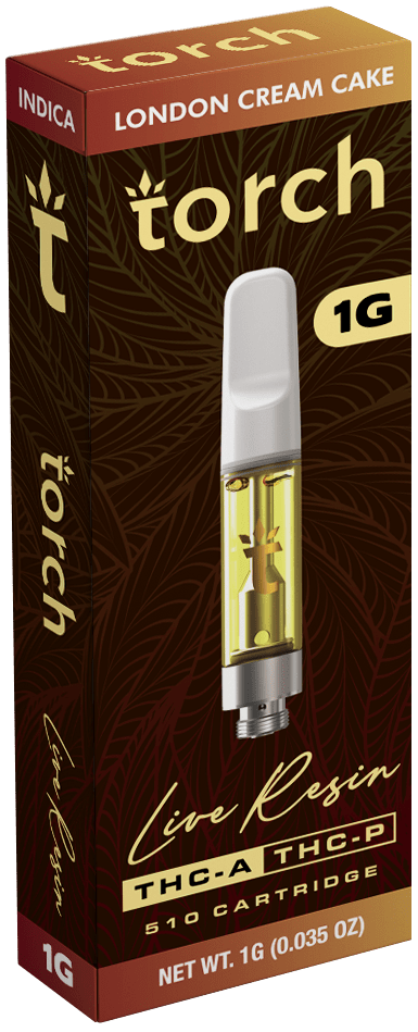 Torch Live Resin THCA/ THCP 1g Carts - London Cream Cake - Bandit Distribution
