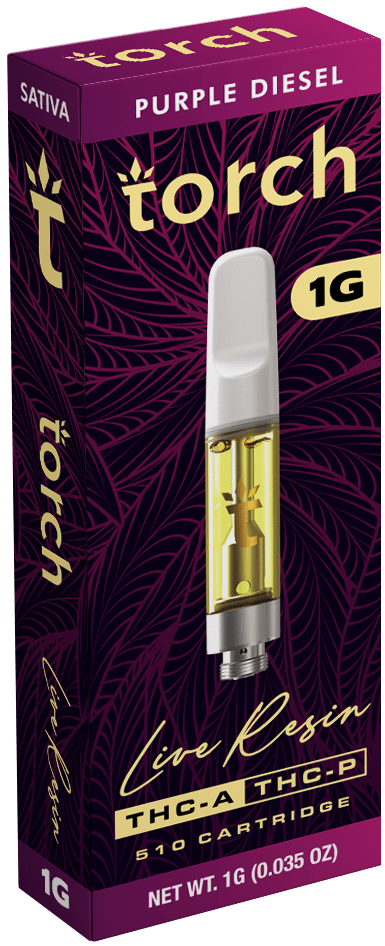 Torch Live Resin THCA/ THCP 1g Carts - Purple Diesel - Bandit Distribution
