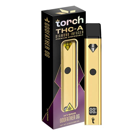 Torch THCA Diamond Infused 2.5g Disposable - Godfather OG Bandit Distribution Torch THCA Diamond Infused 2.5g Disposable - Godfather OG Bandit Distribution