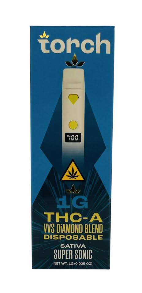 Torch THCA VVS Diamond Blend 1g Disposables - Super Sonic - Bandit Distribution