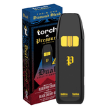 Torch x Pressure Dual Split Flavor THCa Displosables 3g - Blueberry Skunk x Black Cherry OG