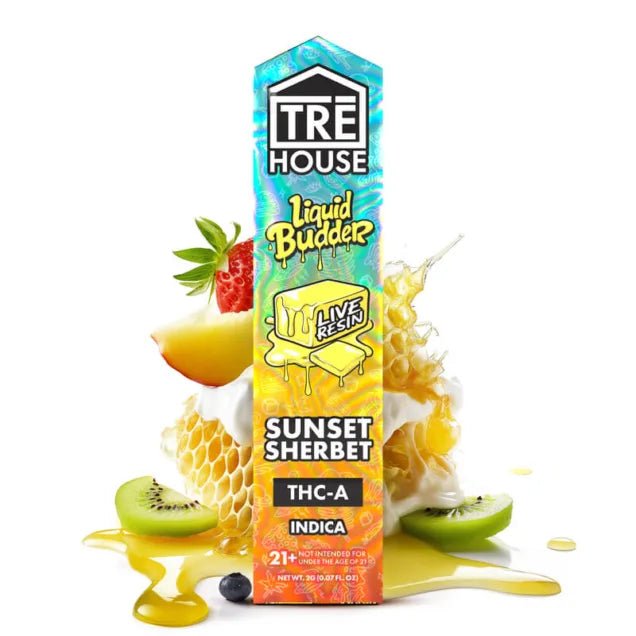 Tre House Liquid Budder Live Resin Thca Disposables - 2g - Sunset Sherbert - Bandit Distribution