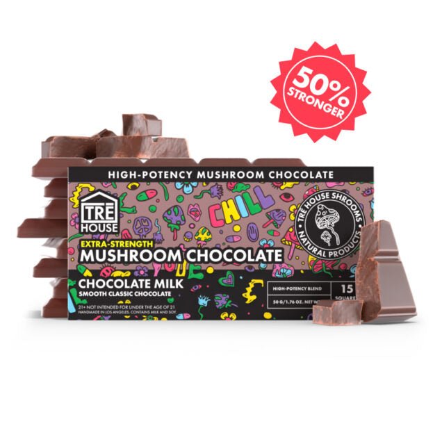 Tre House Magic Mushroom Chocolate Bars - EXTRA STRENGTH - Chocolate Milk - Bandit Distribution