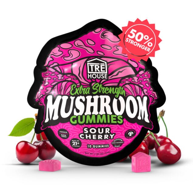 Tre House Magic Mushroom Gummies EXTRA STRENGTH - Sour Cherry - Bandit Distribution
