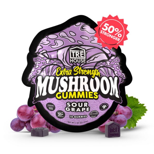 Tre House Magic Mushroom Gummies EXTRA STRENGTH - Sour Grape - Bandit Distribution
