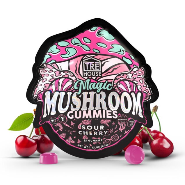 Tre House Magic Mushroom Gummies - Sour Cherry - Hemp Wholesaler