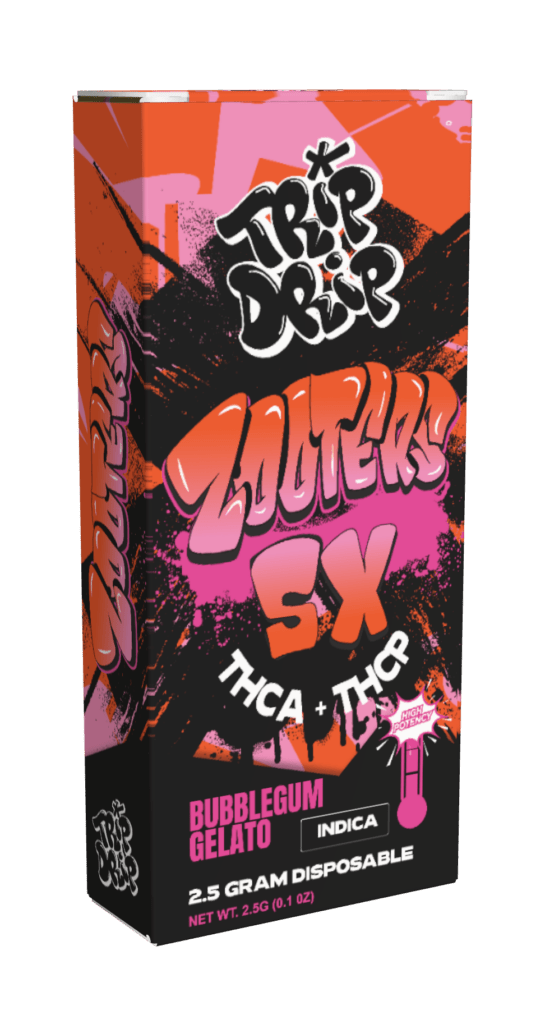 Trip Drip Zooters - 5x Thca+Thcp 2.5g Disposables - Bubblegum Gelato - Bandit Distribution