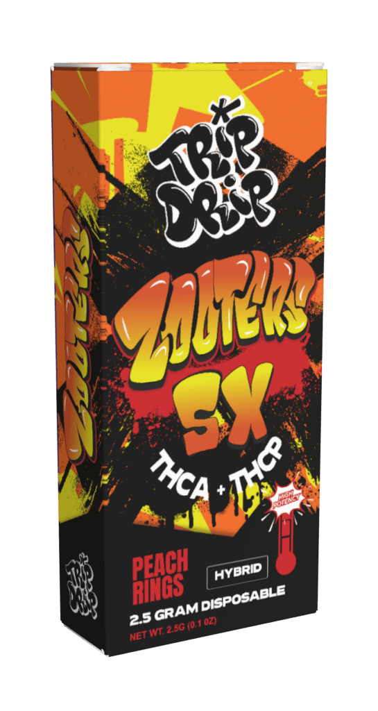 Trip Drip Zooters - 5x Thca+Thcp 2.5g Disposables - Peach Rings - Bandit Distribution