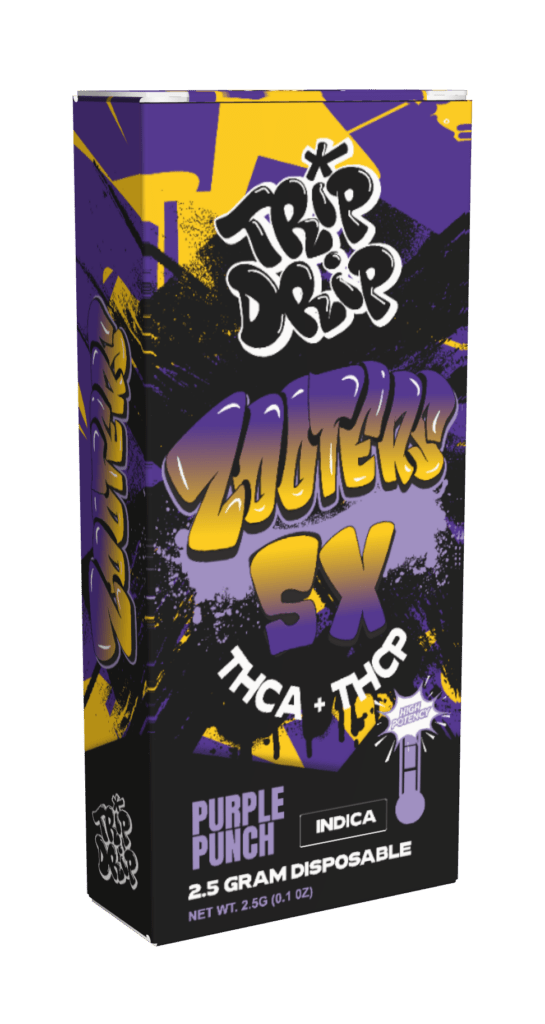 Trip Drip Zooters - 5x Thca+Thcp 2.5g Disposables - Purple Punch - Bandit Distribution