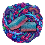 Trippy Double Stacked Bites 120,000mg Display (60 - 2ct Packs) - Sour Strawberry Lemonade / Blue Razz - Bandit Distribution